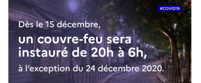 Covid-19 – Mise en place du couvre-feu