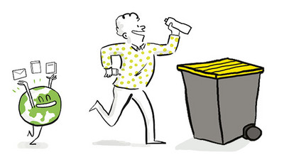 Distribution des bacs jaunes terminées