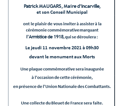 Commémoration du 11 novembre