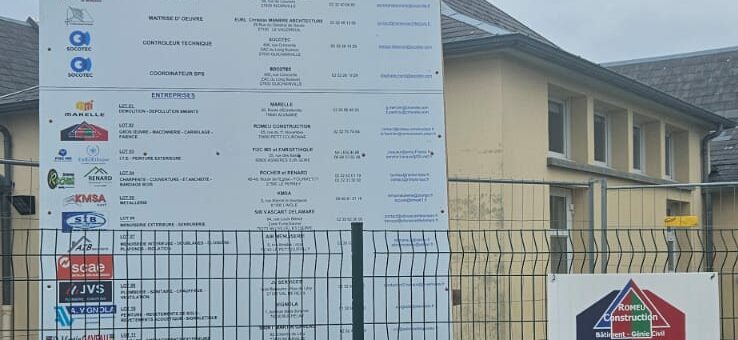 Evolution des travaux du regroupement scolaire