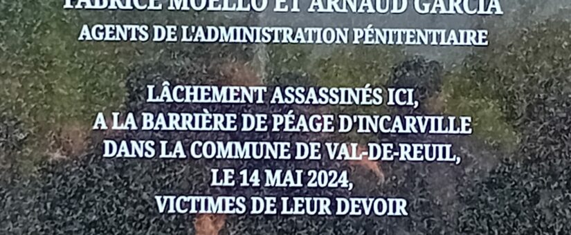 Hommage aux agents pénitenciers